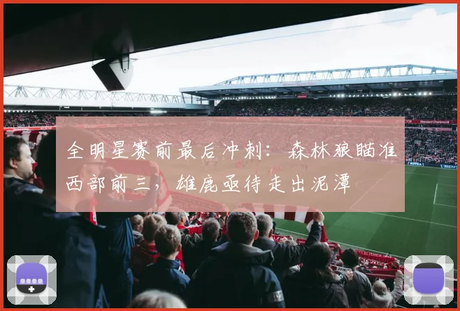 全明星赛前最后冲刺：森林狼瞄准西部前三，雄鹿亟待走出泥潭